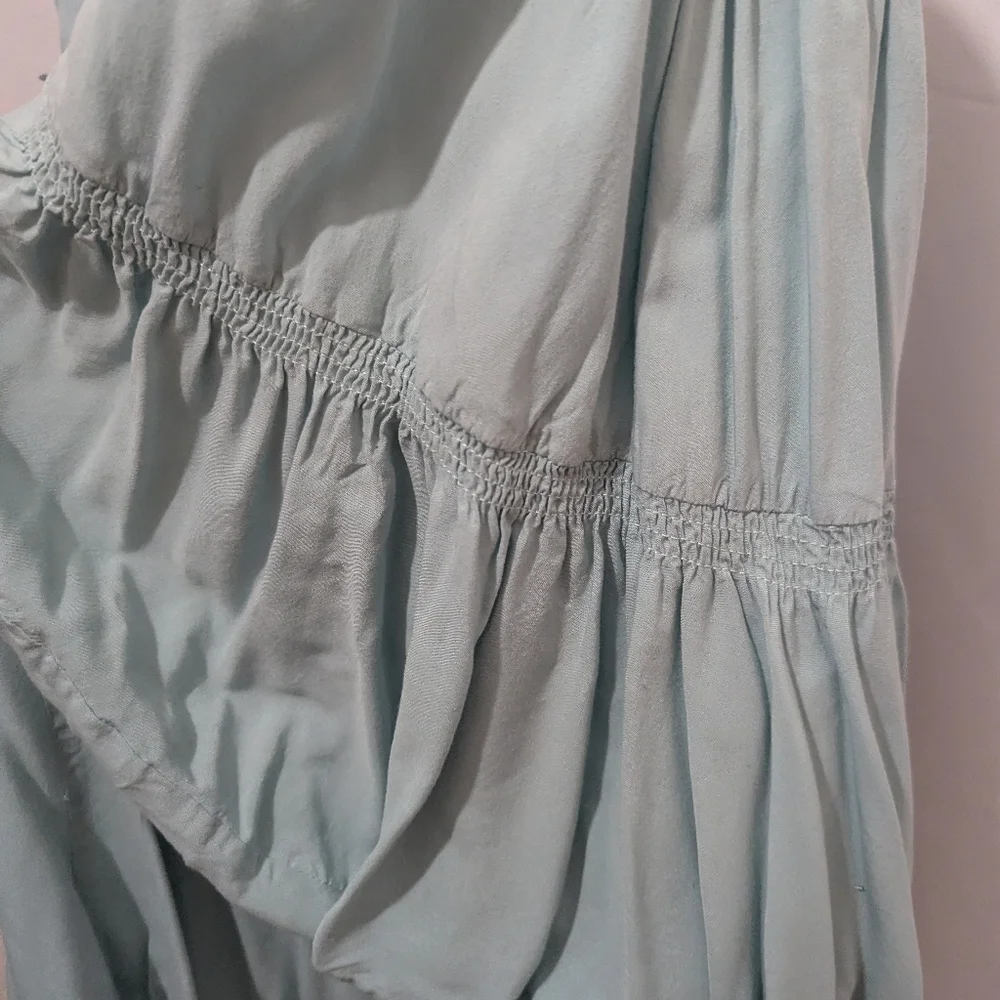 Sundance Blue Blouse With Flare Sleeves L - Picture 2 of 15